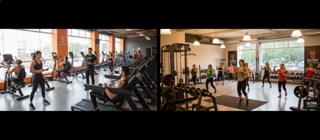 comparação de academias Smart Fit e Ultra Academia comparação de academias Smart Fit e Ultra Academia