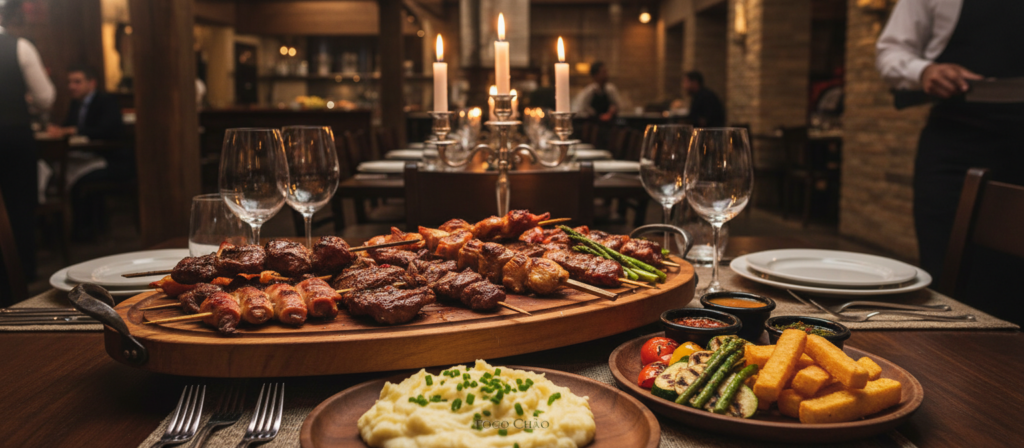 especialidades da churrascaria Fogo de Chão