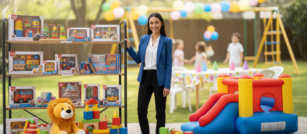 fornecedor de aluguel de brinquedos
